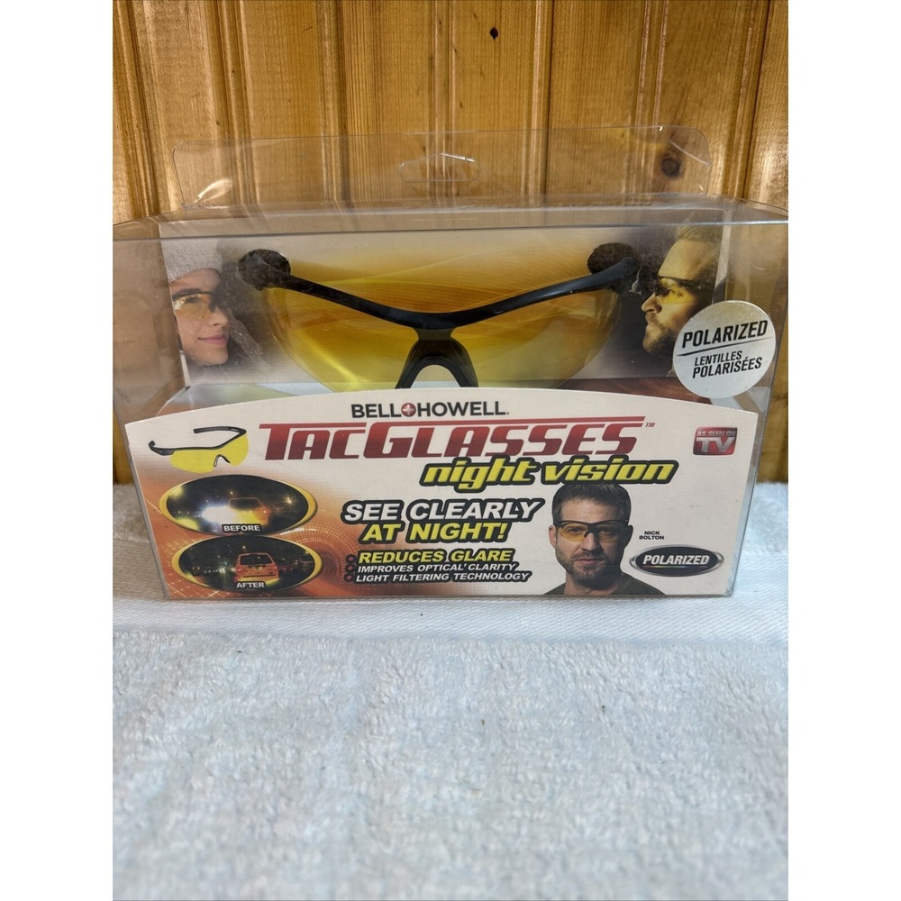 BELL + HOWELL Tac Glasses Night Vision Reduces Glare Polarized  NEW IN BOX